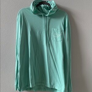Vineyard Vines Seafoam Green Cotton Hooded Top